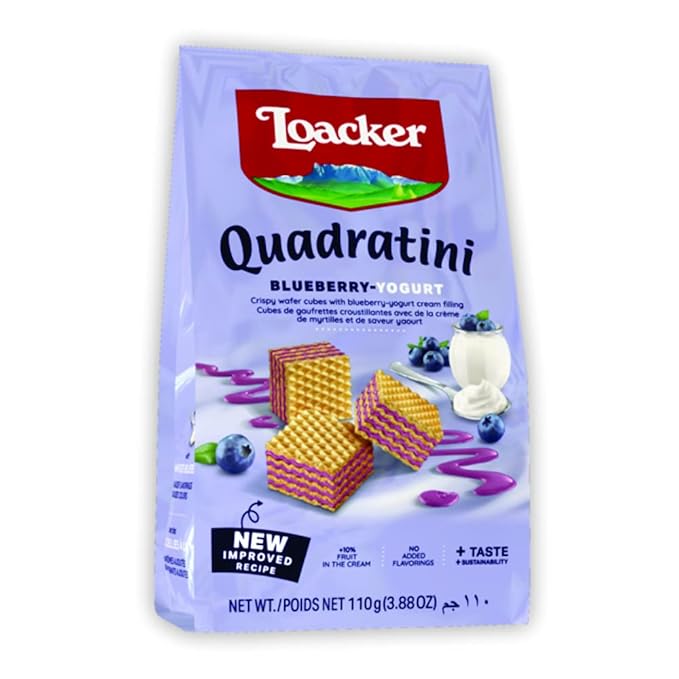 Quadratini Blueberry Yoghurt 110g | Loacker