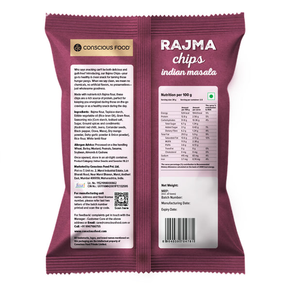 Rajma chips 50g | Conscious Food