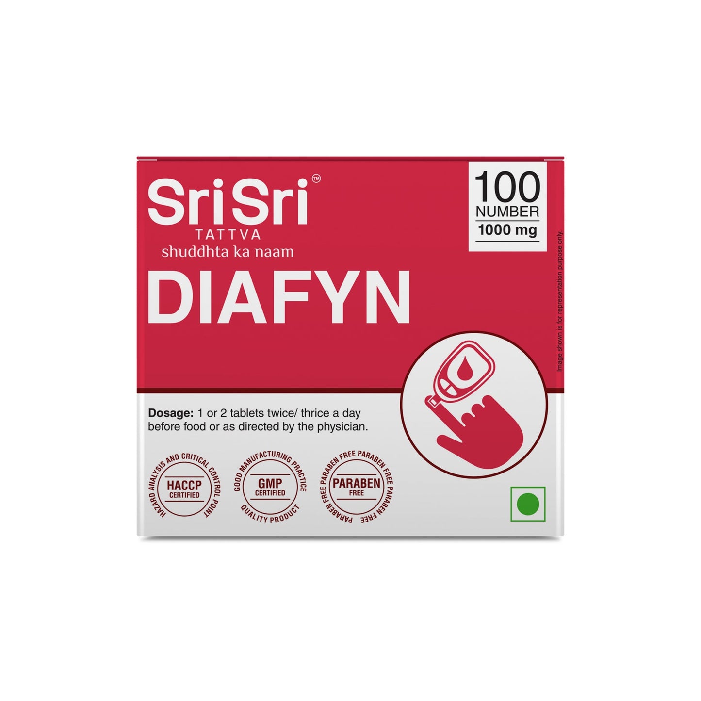 DIAFYN for Blood Sugar Control 10 Tabs | 1000 mg | Sri Sri Tattva