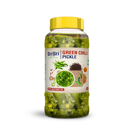 Green Chilli Pickle 500g | Sri Sri Tattva