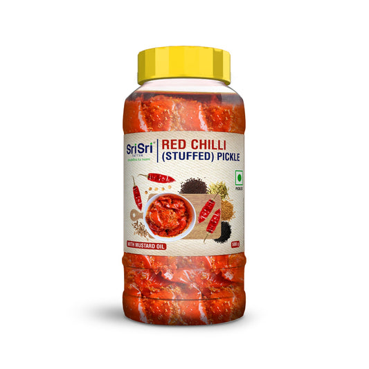 Red Chilli (Stuffed) Pickle 500g | Sri Sri Tattva