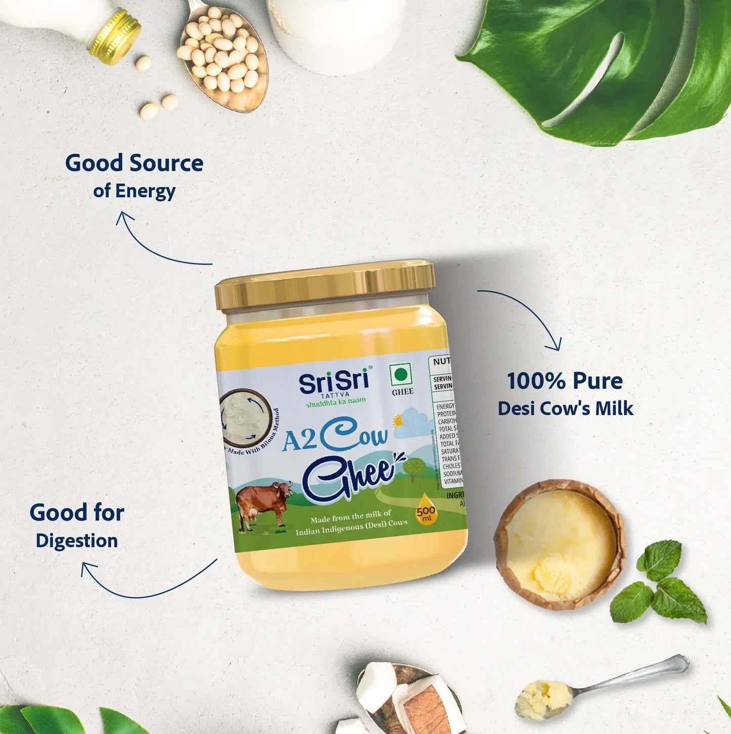A2 Cow Ghee 500ml | Sri Sri Tattva