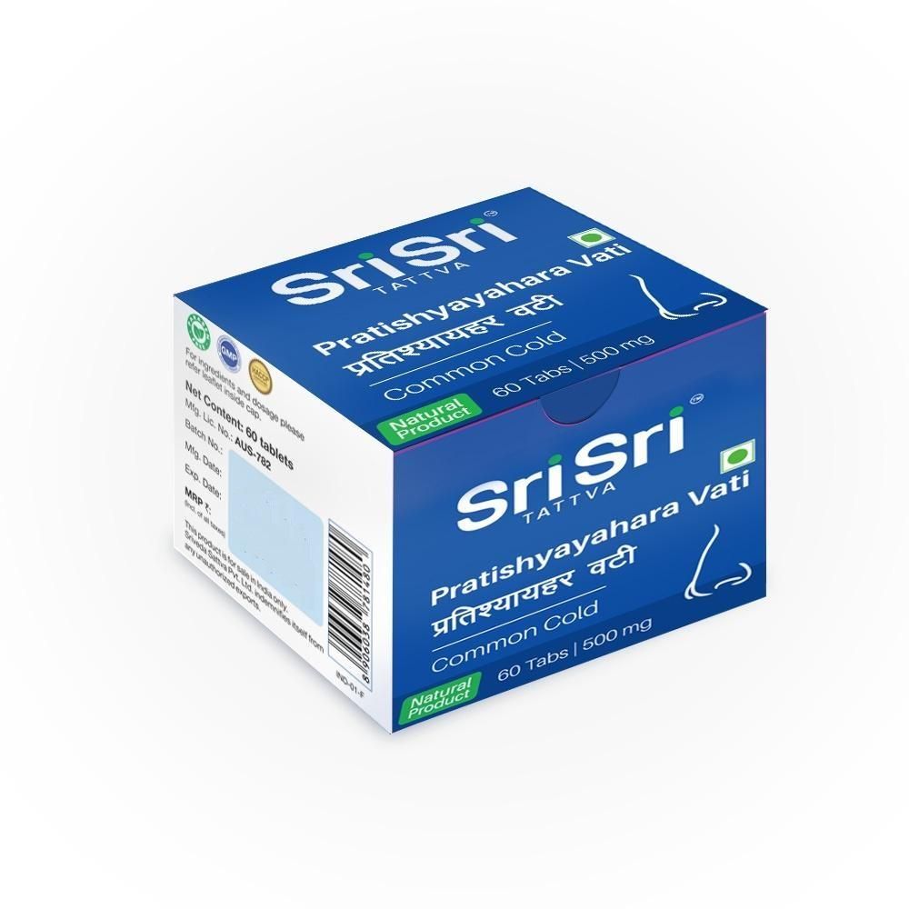 Pratishyayahara Vati - Common Cold, 10 Tabs 500mg | Sri Sri Tattva