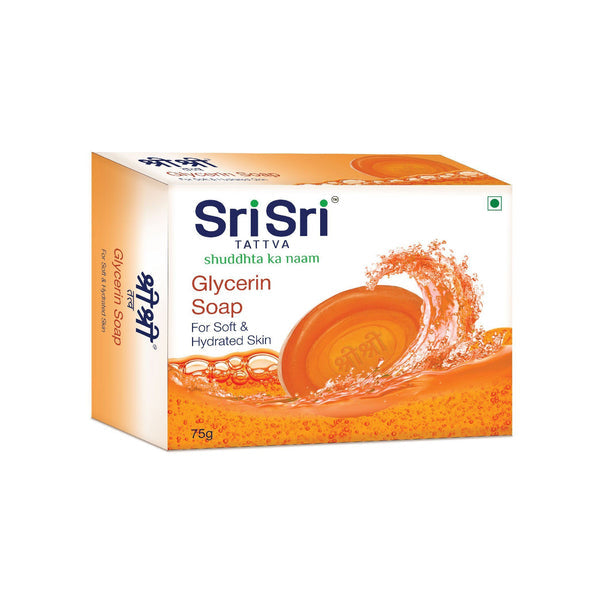 Glycerin Soap - For Soft & Hydrated Skin, 75g | Sri Sri Tattva