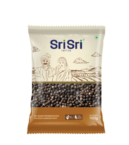 Sri Sri Tattva Black Pepper Whole (Kali Mirch) 100gm