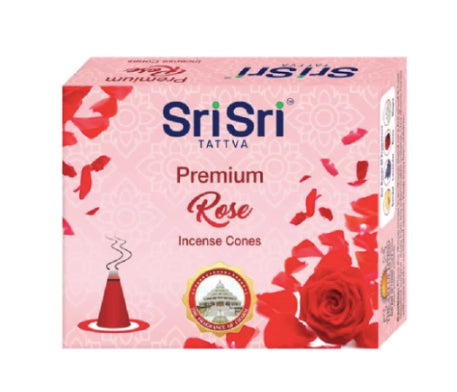 Premium Rose Incense Cones, 25g