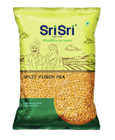 Toor Dal - Split Pigeon Pea (Non Organic), 1kg | Sri Sri Tattva