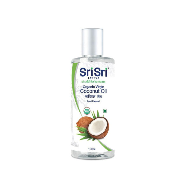 Organic Virgin Coconut Oil - Cold Pressed, 100ml | Sri Sri Tattva