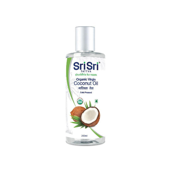Organic Virgin Coconut Oil - Cold Pressed, 200ml | Sri Sri Tattva