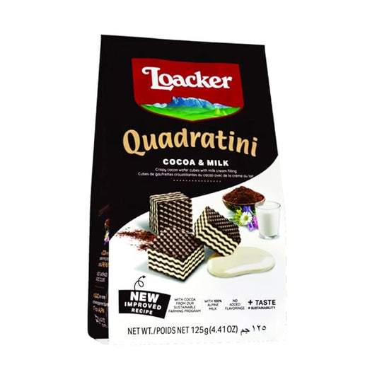 Quadratini Cocoa & Milk 125g | Loacker