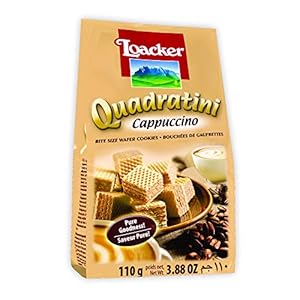 Quadratini Cappuccino Wafer 110g | Loacker