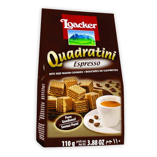 Quadratini Espresso Wafer 110g | Loacker