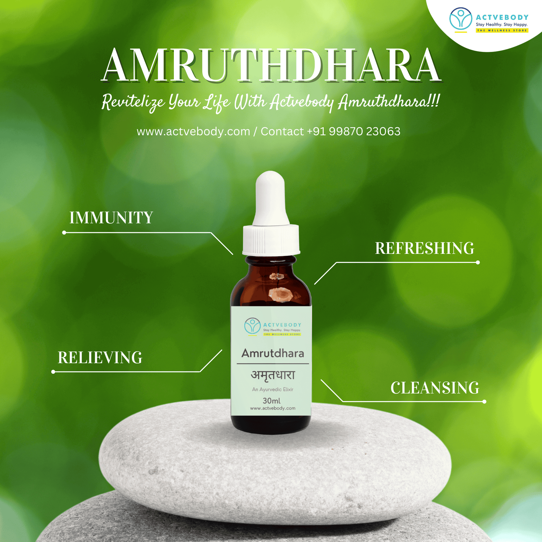 Amruthdhara Roll On 30ml | Actvebody