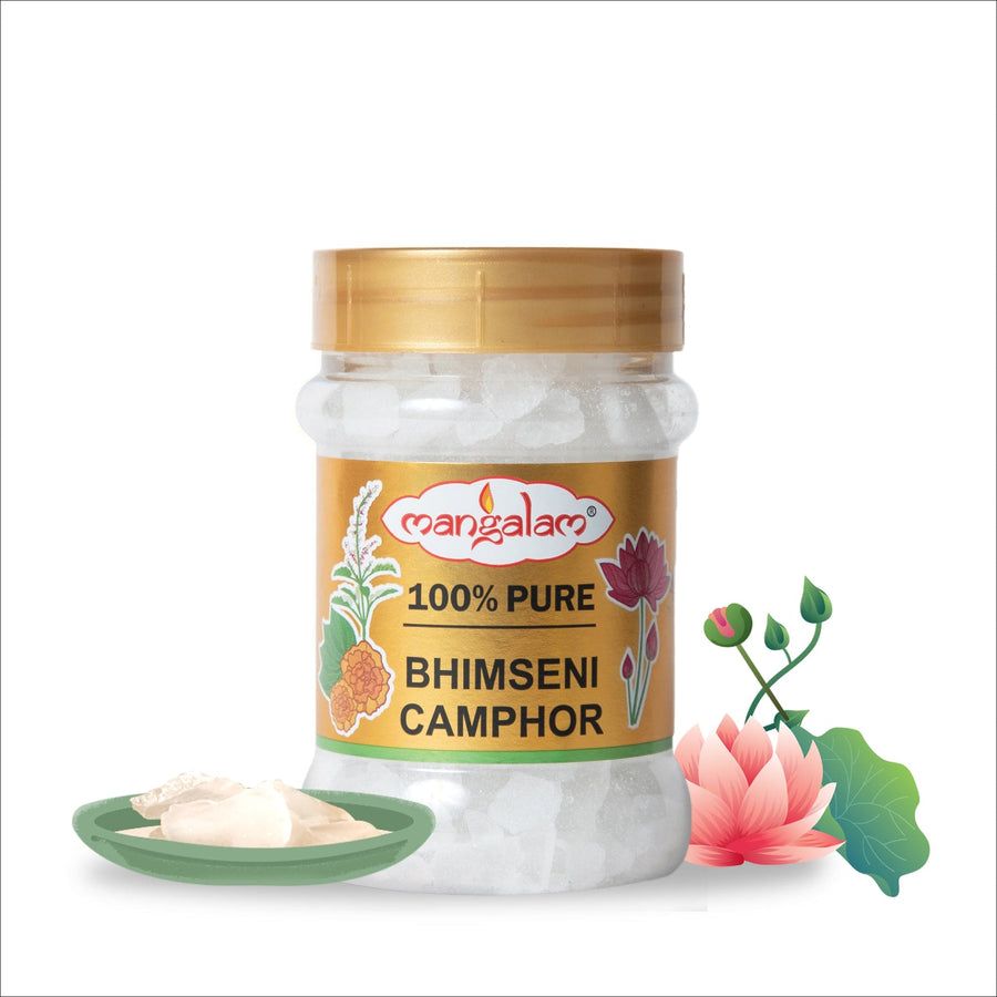 MANGALAM Bhimseni Camphor Chunks 100G Jar|Pack Of 1,Chunk