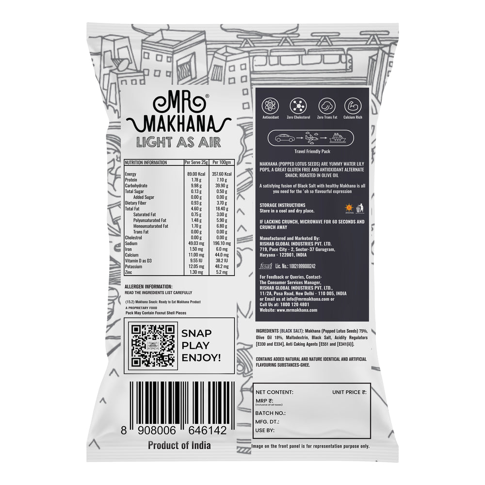 Makhana Black Salt 65g | Mr Makhana