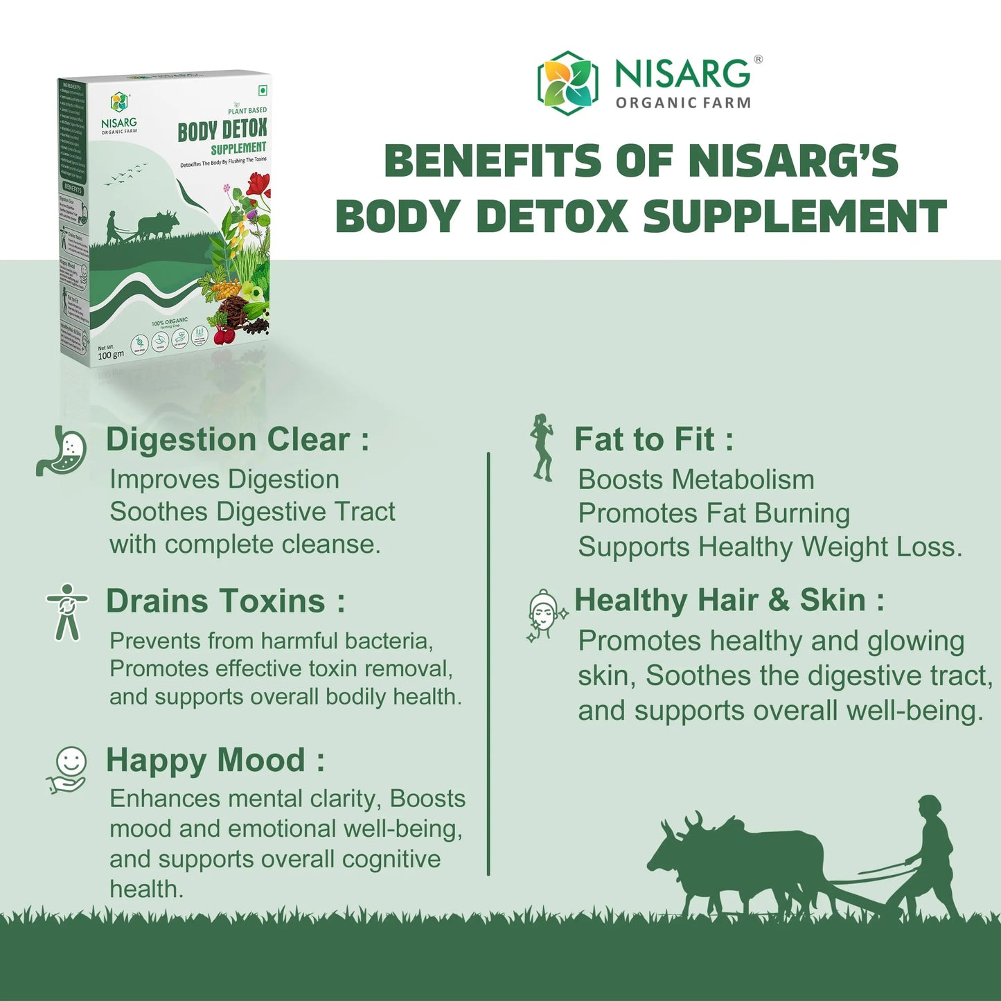 Body Detox Blood Purifier | Body Detox Supplement 100g | Nisarg Organic Farm