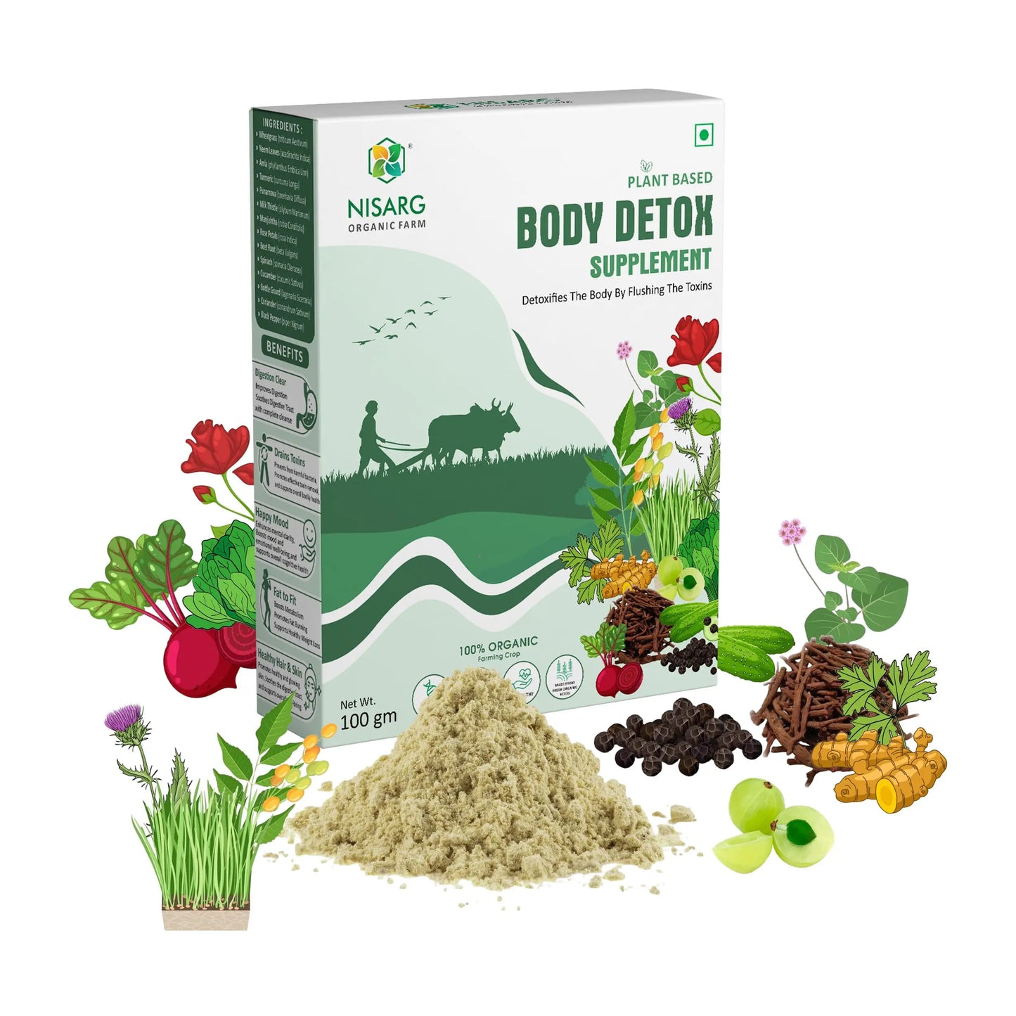 Body Detox Blood Purifier | Body Detox Supplement 100g | Nisarg Organic Farm