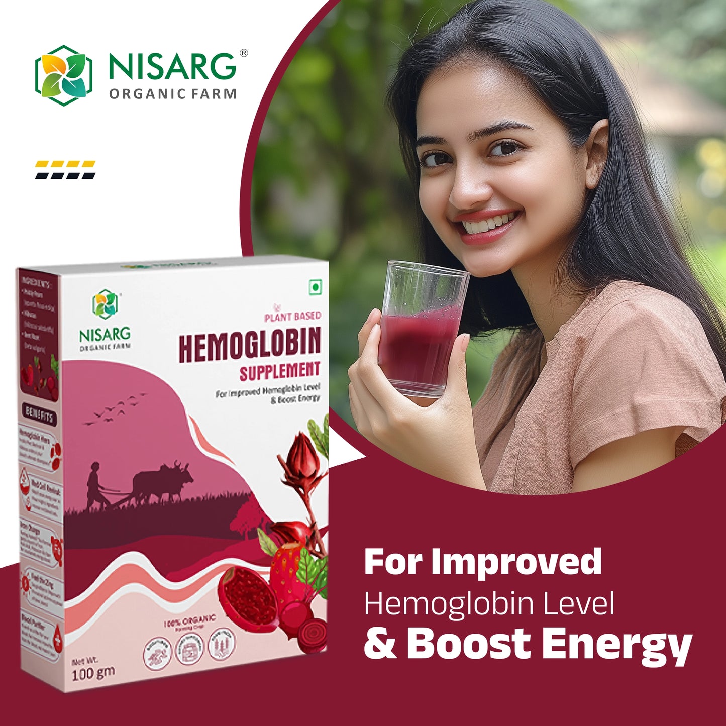 Organic Hemoglobin Supplement Powder