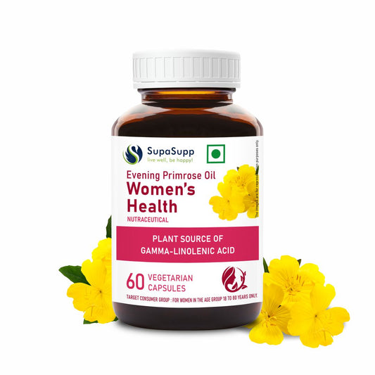 SupaSupp Evening Primrose Oil - Women's Health | 60 Cap | Sri Sri Tattva