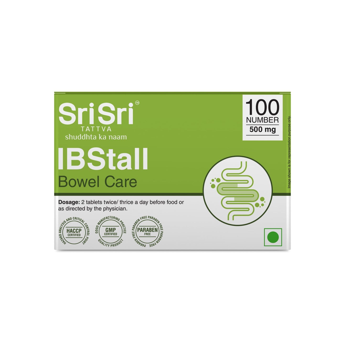 IBStall - Bowel Care 10Tabs | 500 mg | Sri Sri Tattva