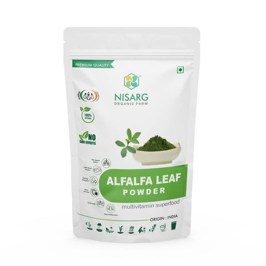 Organic Alfalfa Leaf Powder 100g | Nisarg Organic Farm