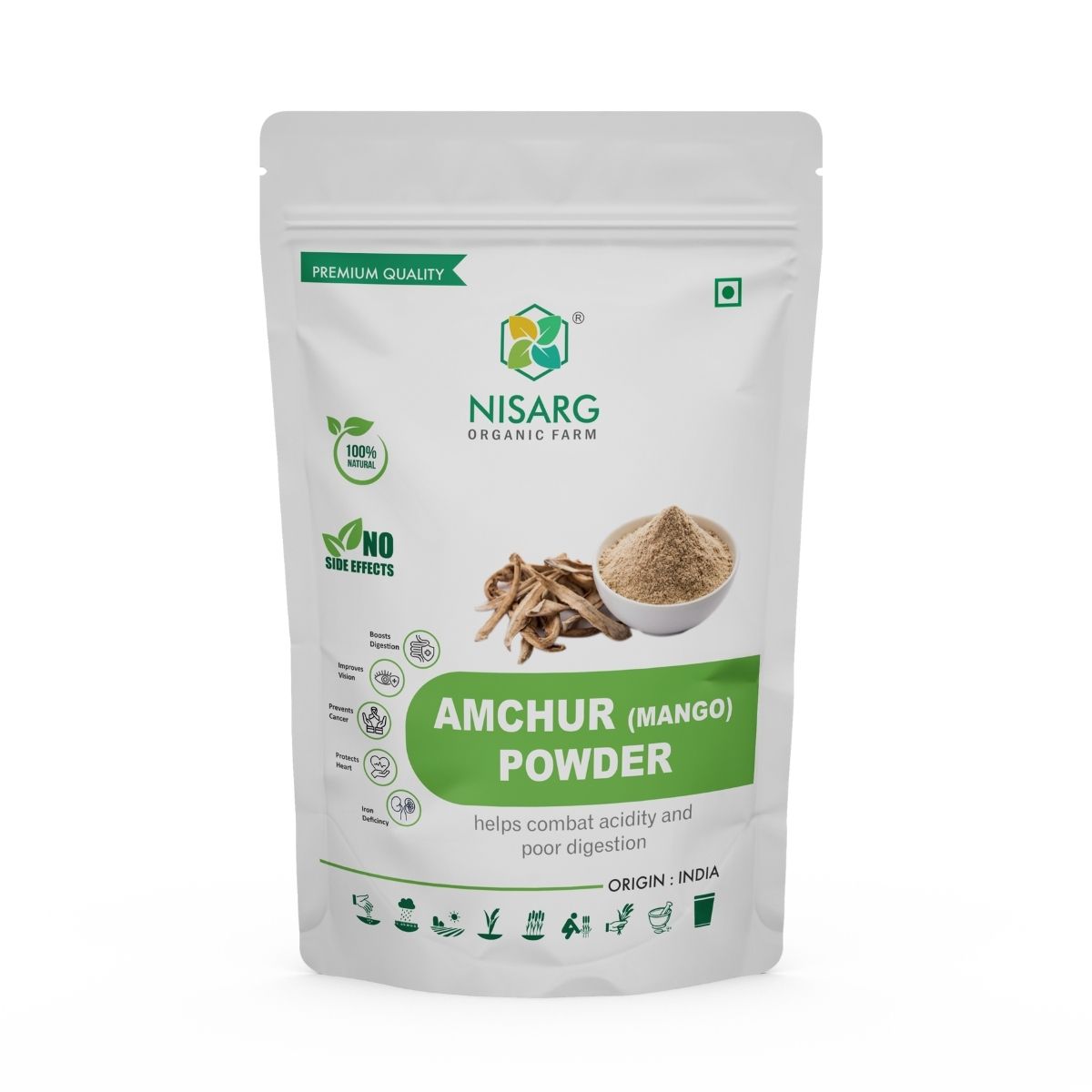 Amchur Powder | Dry Mango Powder 100g | Nisarg Organic Farm
