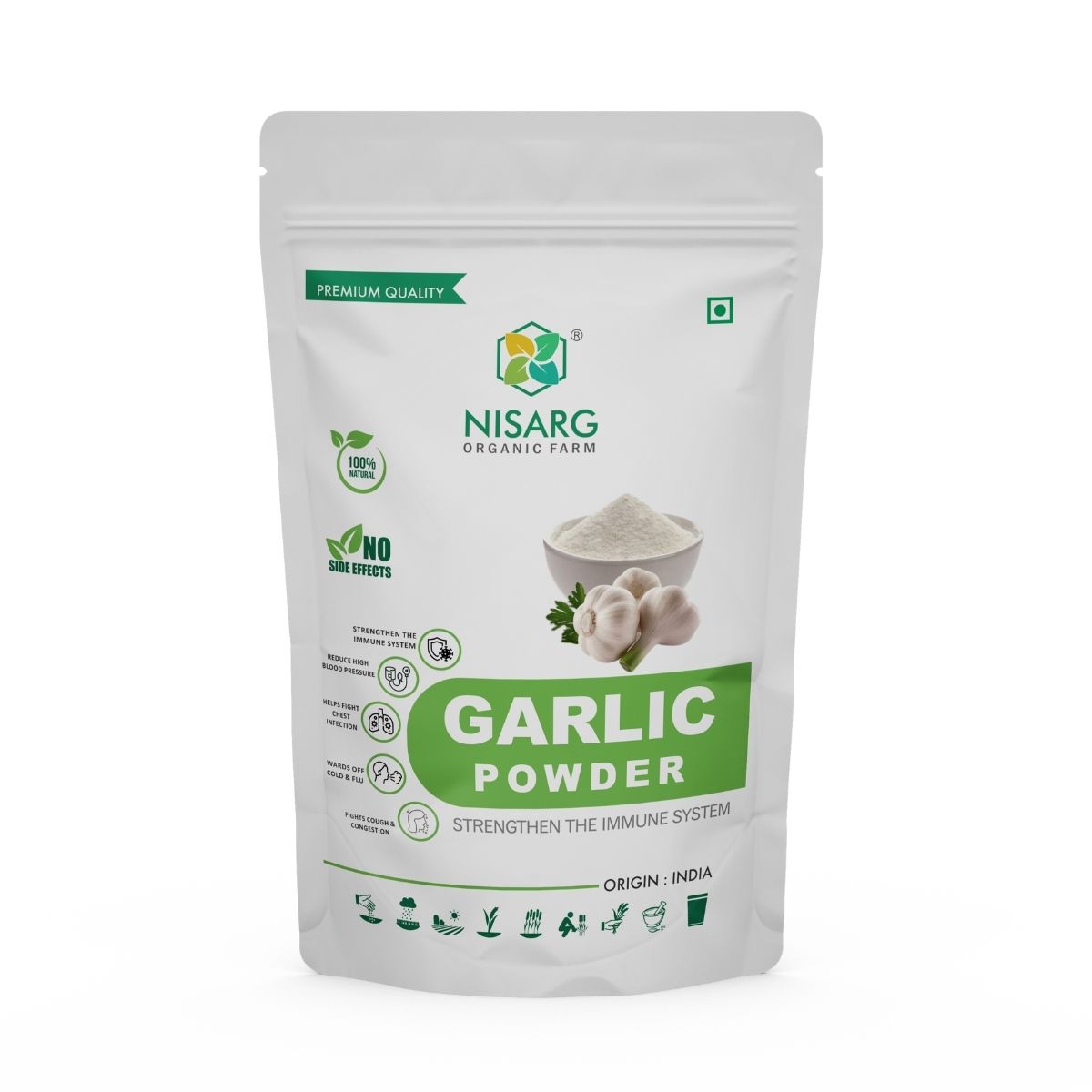 Organic Garlic Powder 100g | Nisarg Organic Farm