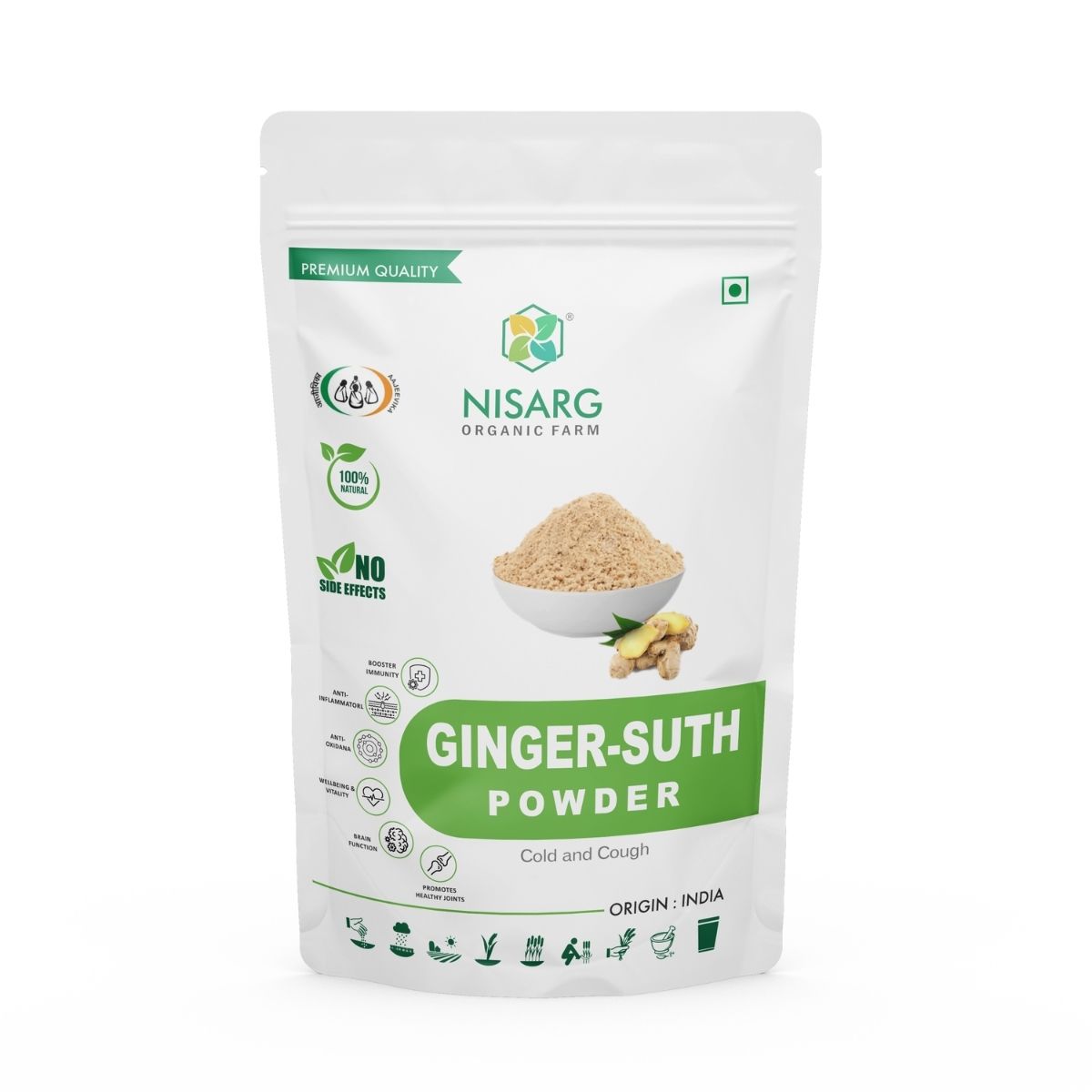 Organic Ginger Powder Dry 100g | Nisarg Organic Farm