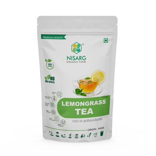 Natural Lemon Grass Powder | Lemongrass Tea 100g | Nisarg Organic Farm