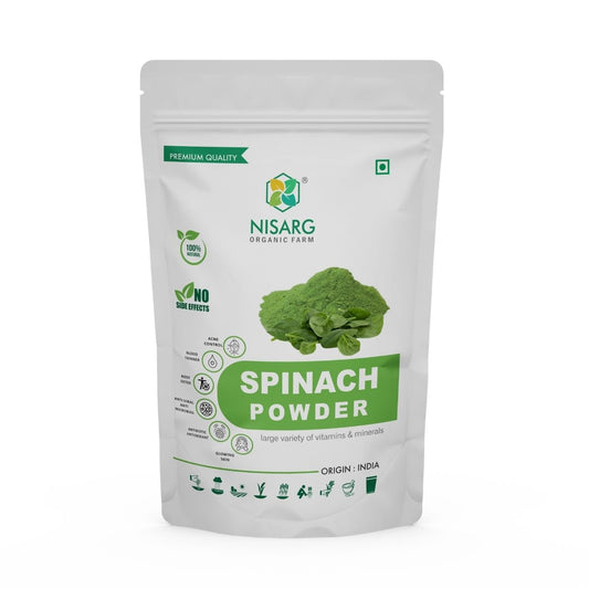 Natural Palak/ Spinach Powder 100g | Nisarg Organic Farm
