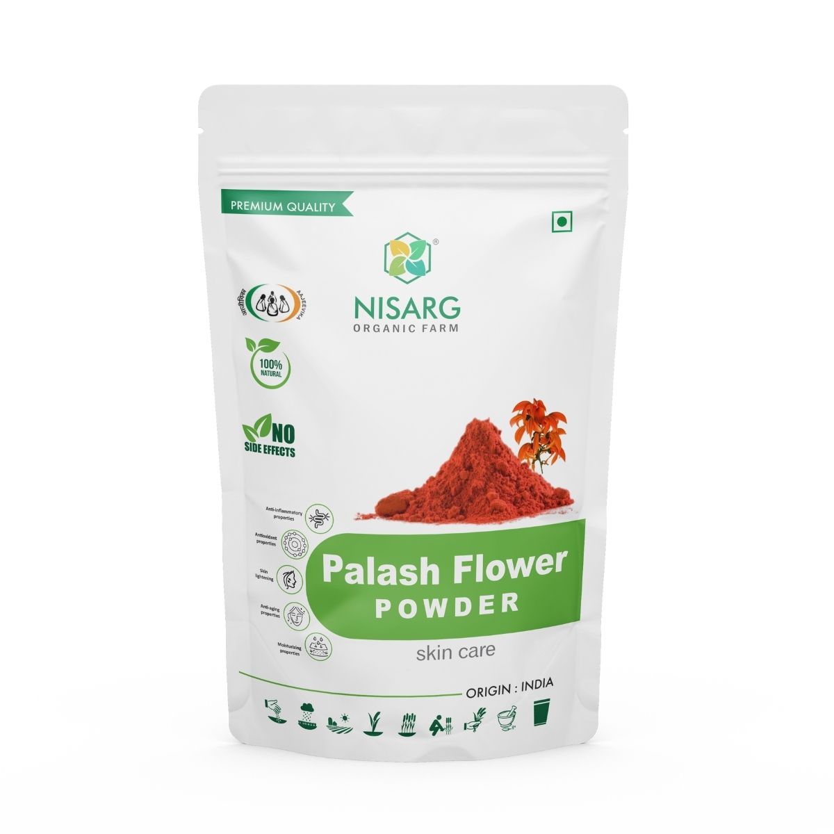 Organic Tesu Flower Powder | Kesuda Powder 100g | Nisarg Organic Farm