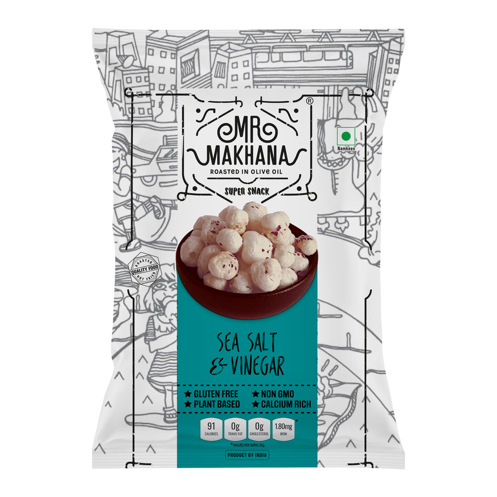 Makhana Sea Salt & Vinegar 75g | Mr Makhana