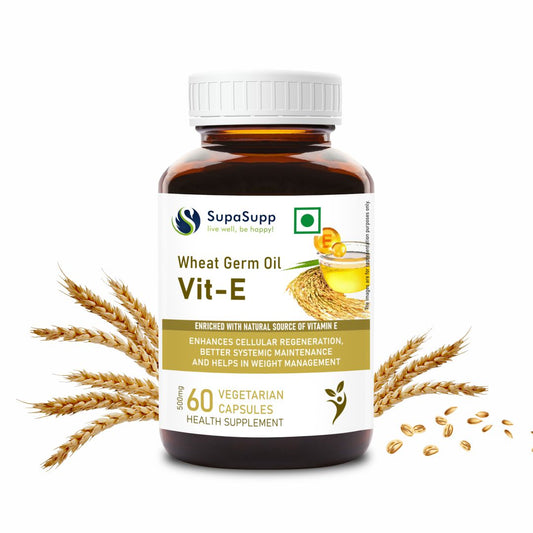 SupaSupp Wheat Germ Oil Vit - E | 60 Cap | Sri Sri Tattva