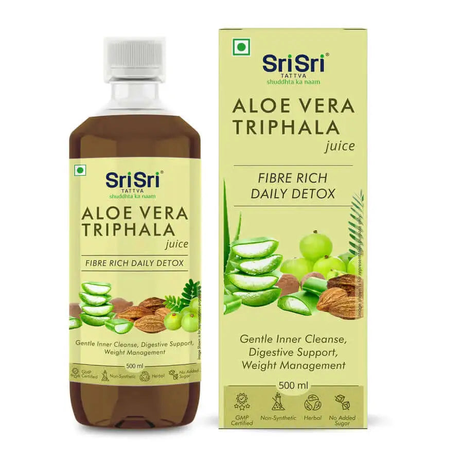 Aloe Vera Triphala Juice No Added Sugar 500ML | Sri Sri Tattva - Juices
