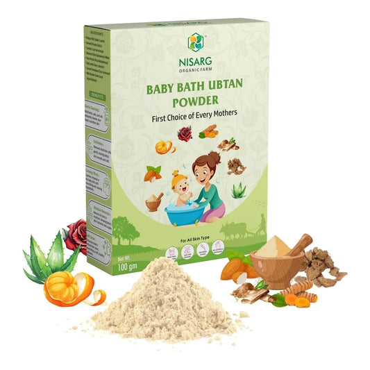 Organic Baby Bath Ubtan 100g | Nisarg Organic Farm