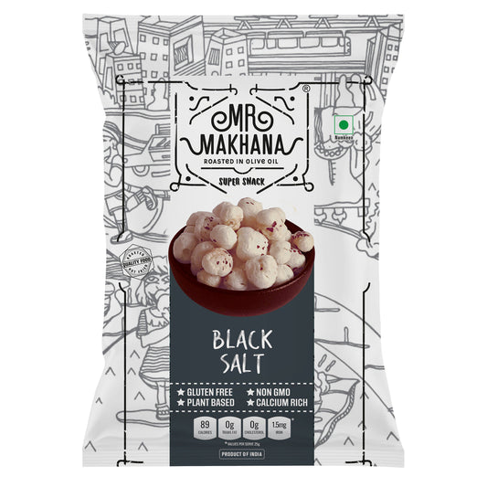 Makhana Black Salt 65g | Mr Makhana - snacks