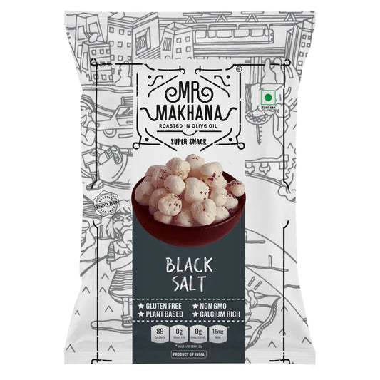Makhana Black Salt 65g | Mr Makhana - snacks