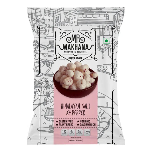 Makhana Himalayan Salt & Pepper 65g | Mr Makhana - snacks