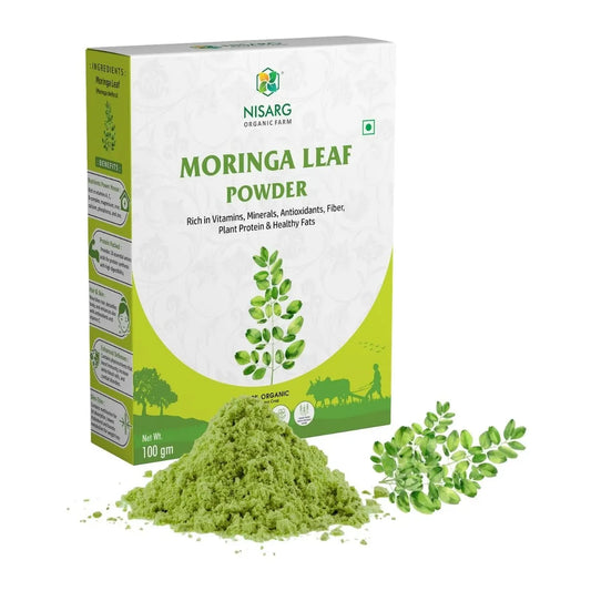 Moringa Leaf Powder | Pure & Organic 100g | Nisarg Organic Farm