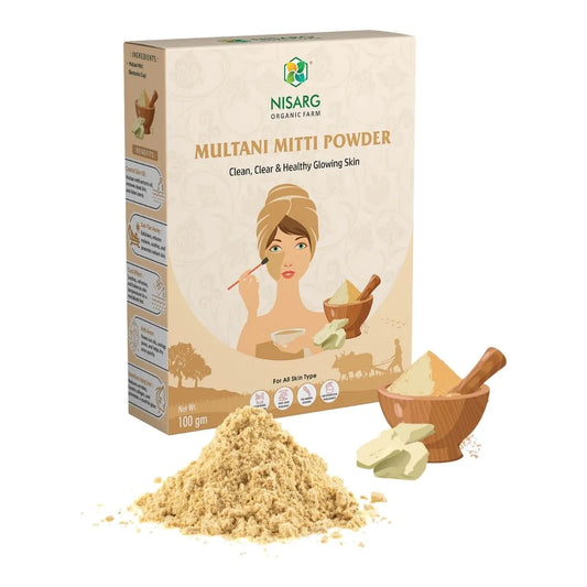Multani Mitti Powder | 100% Pure 100g | Nisarg Organic Farm
