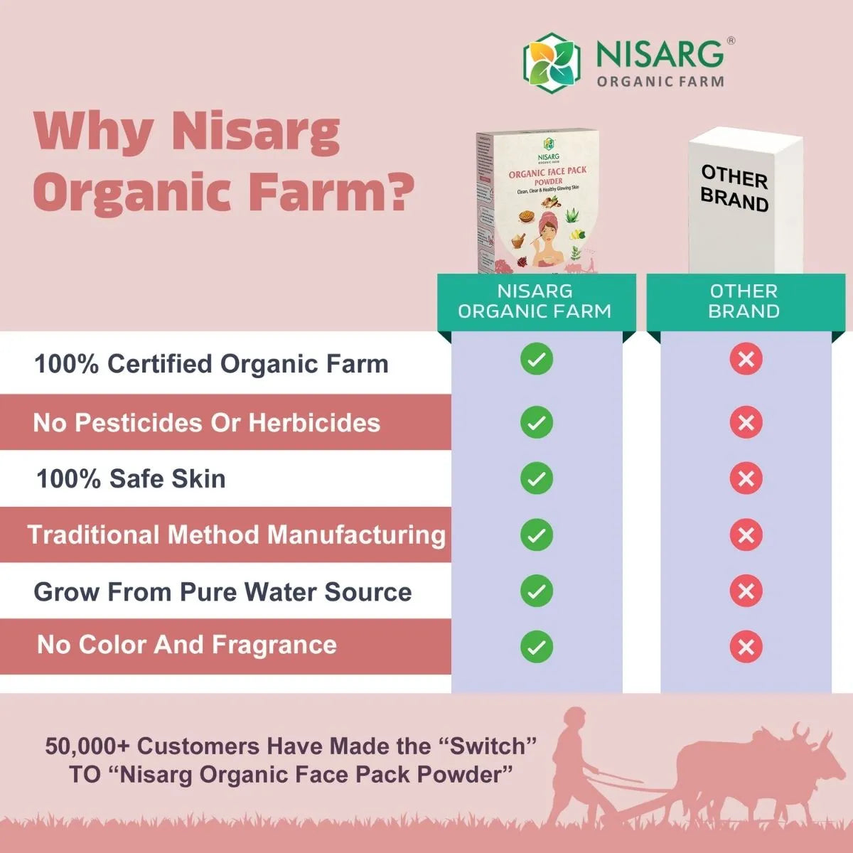 Organic Face Pack | Organic Face Cleanser 100g | Nisarg Organic Farm