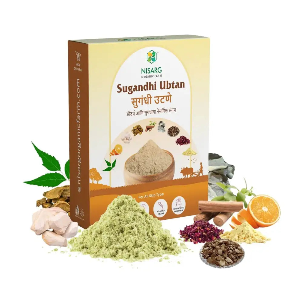 Organic Sugandhi Ubtan Powder (सुगंधी उटणे) 100g | Nisarg Organic Farm