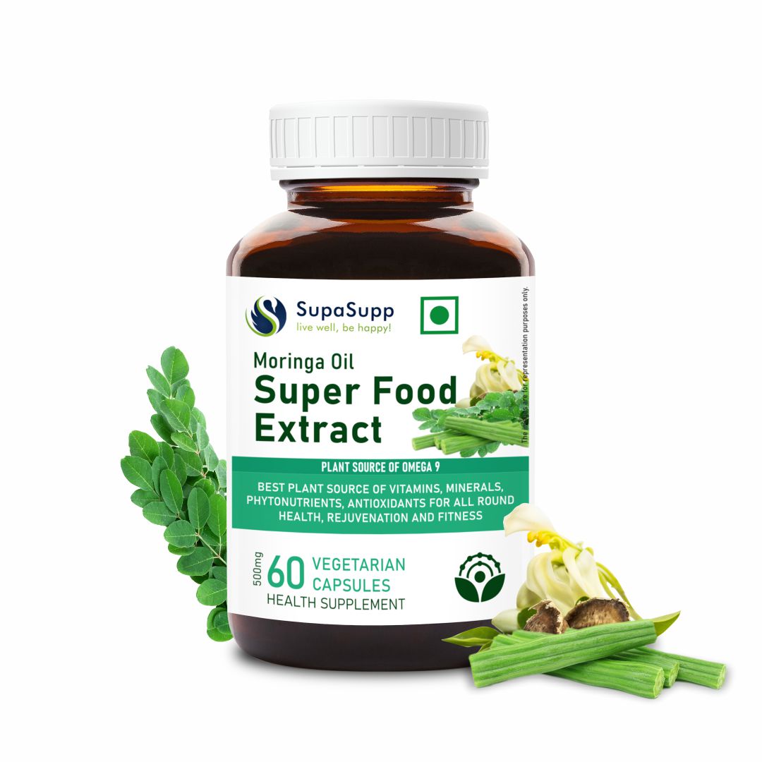 SupaSupp Moringa Oil Super Food Extract | 60 Cap | Sri Sri Tattva - Vitamins & Supplements
