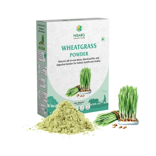 Organic Wheat Grass Powder 100g | Nisarg Organic Farm
