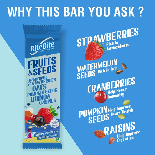 Fruits & Seeds Bar - Pack of 1 | RiteBite