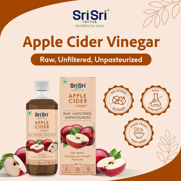 Apple Cider Vinegar - Raw, Unfiltered, Unpasteurized, 500ml