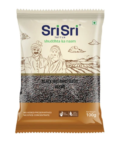 Sri Sri Tattva Black Mustard Seeds (Sarson) 100gm
