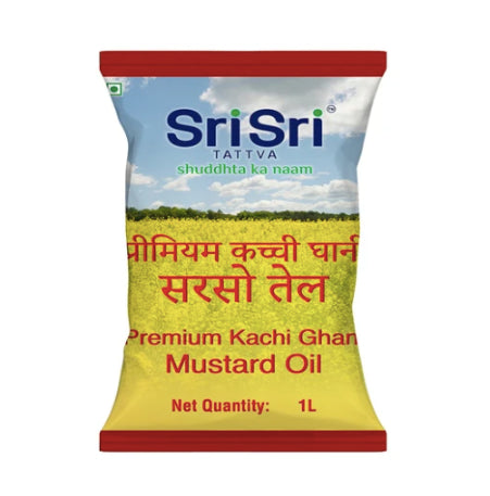 Premium Kachi Ghani Mustard Oil Pouch, 1L